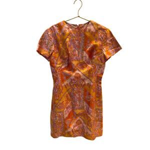 Paisley 1970s Sheath Pastel Dress